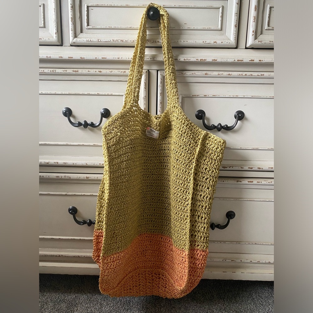 TNA raffia large beach tote summer bag